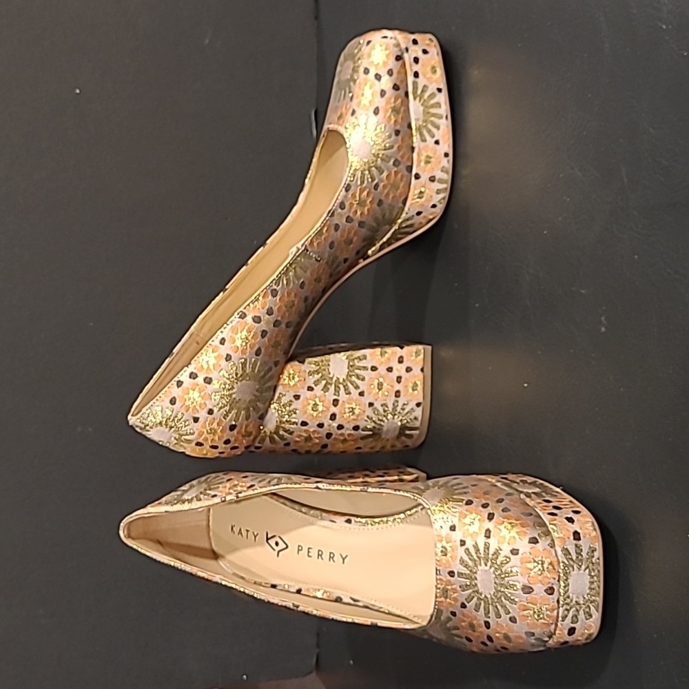Katy Perry Floral Patterned Women's Platform Heels 9.5 - Picture 11 of 12